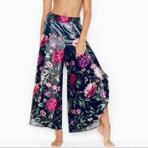 Victoria Secret’s Satin Floral Pants with Slit